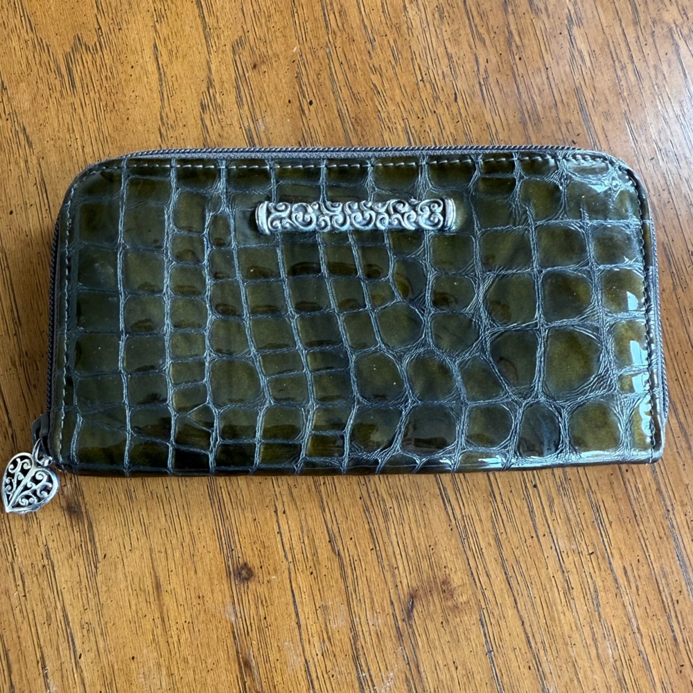 Brighton Patent Green Wallet